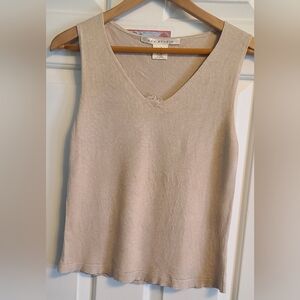 Max Studio Vintage Beige V-Neck Sweater